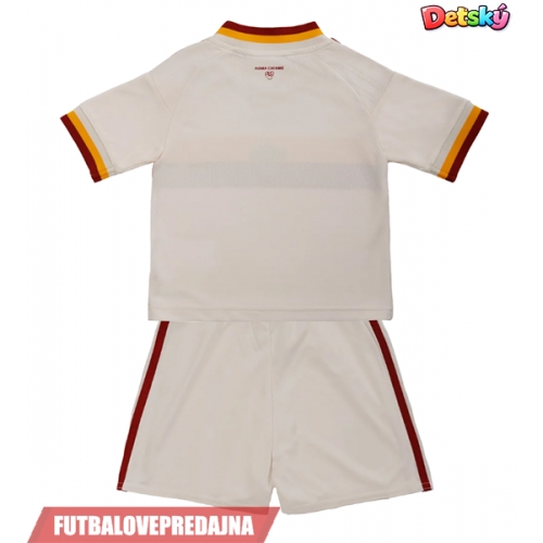 Lacne Dětský Futbalové dres AS Roma 2026-27 Krátky Rukáv - Preč (+ trenírky)
